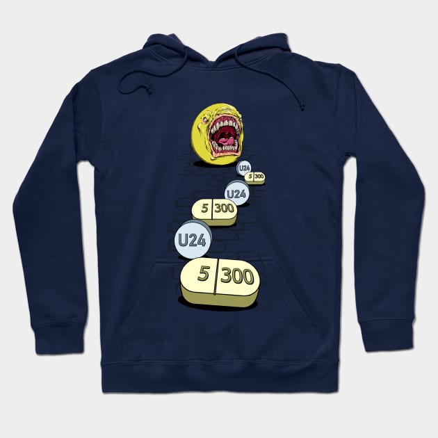 Pac Man Has a Real Problem... Hoodie by willblackb4